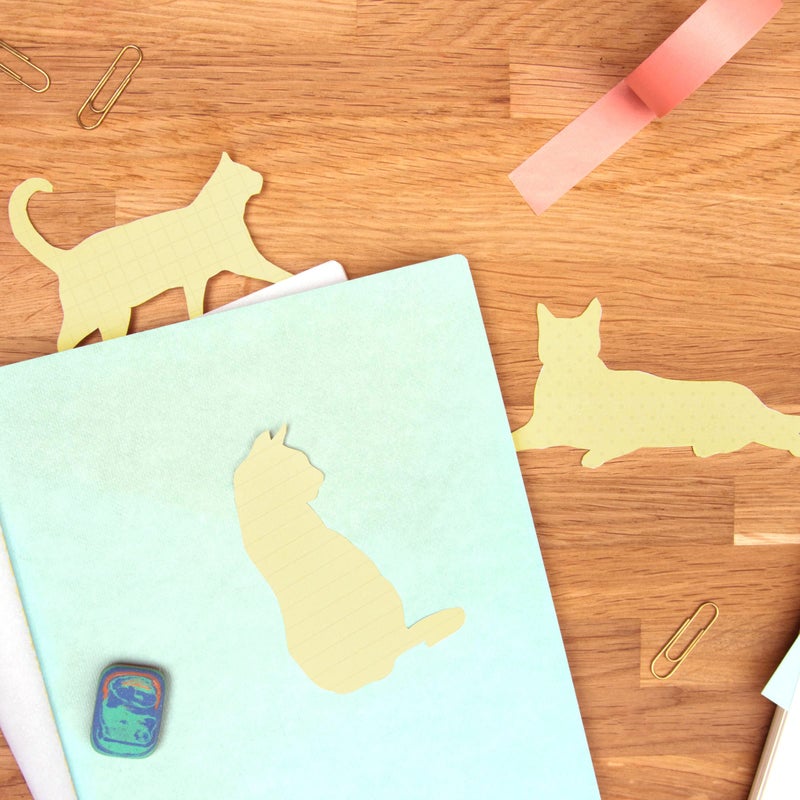 Good Design Works Good Design Cat Sticky Notes - Cat Gifts For Women - Office School Stationery & Home Desk Accessories - Novelty Sticky Pads - Desk Organiser - Teacher Gifts For Women - Dotted Lined Grid Notes - Image 3